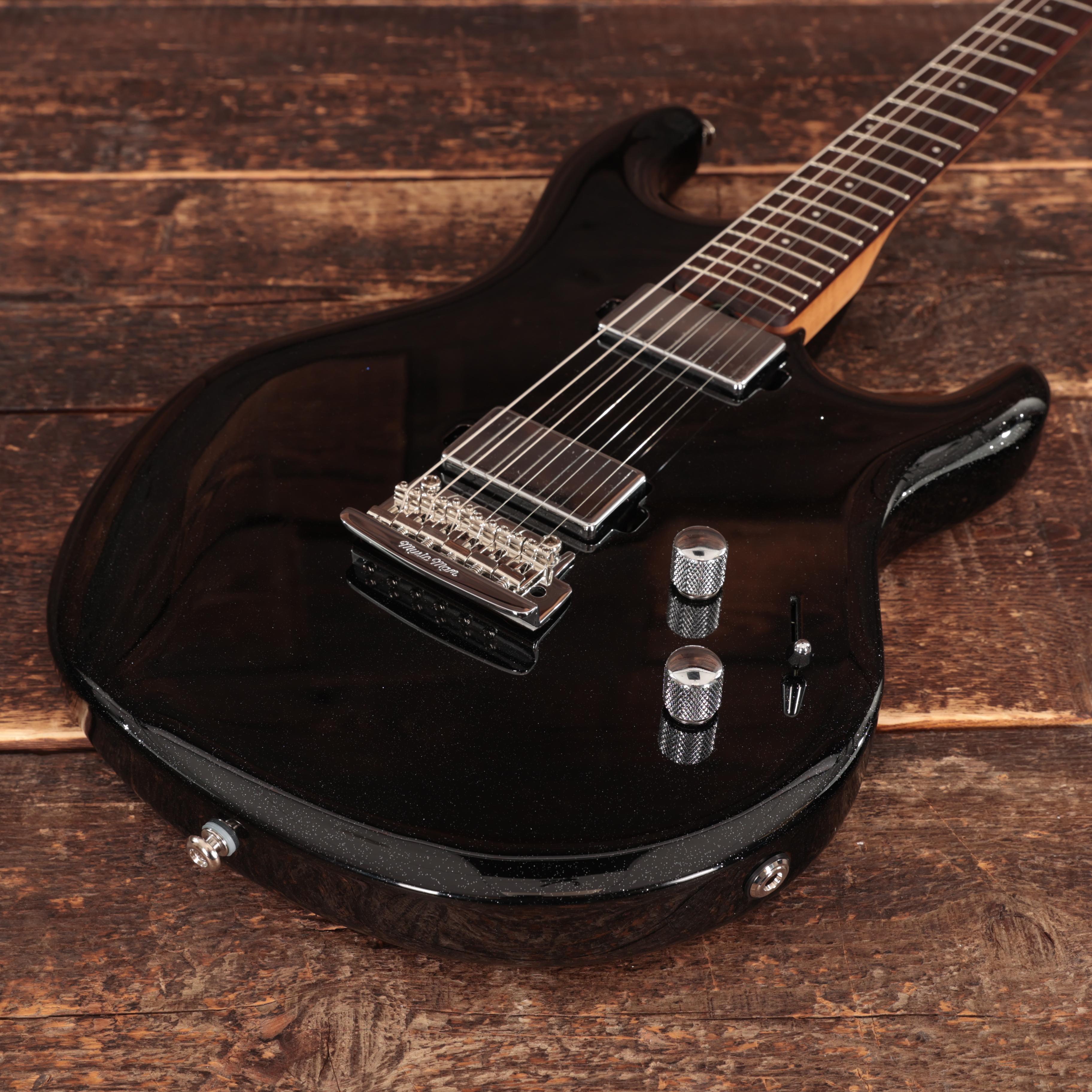 Music Man Luke 4 HH Electric Guitar, Black Sparkle - Andertons